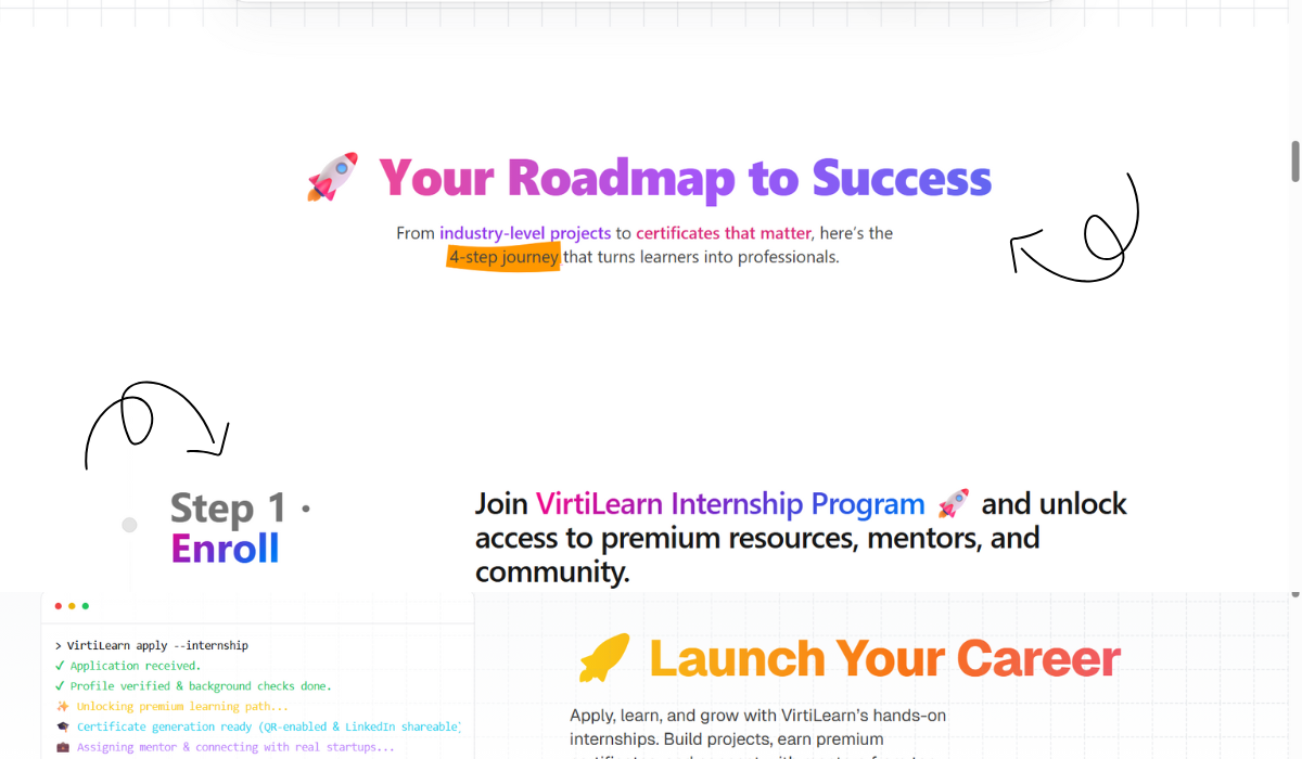 Internship platform preview